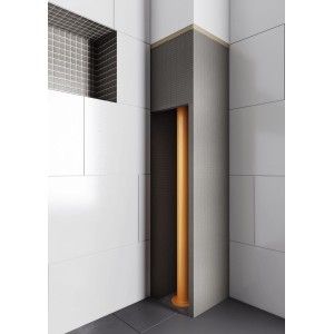 Grauer Ultrament Rohrkasten Do it 260 cm zur einfachen Rohrverkleidung im Bad.