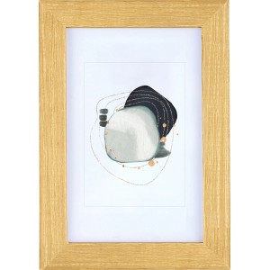 Holz-Bilderrahmen Eiche, 10x15 cm, mit Passepartout für kleinere Bilder.