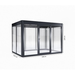 SunElements Gartenhaus SunGarden Select 3.2, anthrazit-metallic, 7,8 m².
