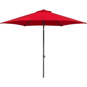 Roter Schneider Marktschirm mit Knickfunktion für Garten, Balkon oder Terrasse.