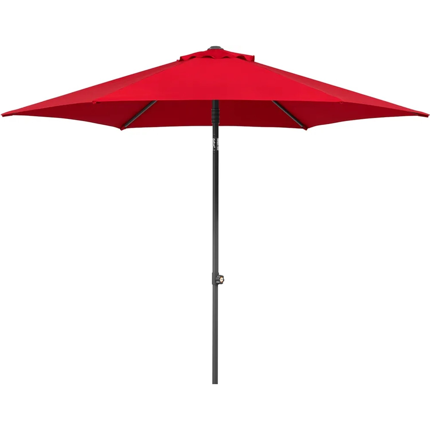 Roter Schneider Marktschirm mit Knickfunktion für Garten, Balkon oder Terrasse.
