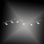 Just Light LED-Spot, 6-flammig, Stahl, mit satiniertem Glas. Moderne Deckenleuchte für flexible Beleuchtung.