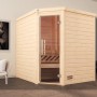 Weka Massivholzsauna Turku 2 Sparset mit Glastür und Ofen