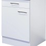 Flex-Well Unterschrank Joelina, 60 cm, weiß mit Schublade und Tür.