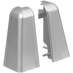 Living by Haro Außenecken, 2 Stück, silberfarben, für Sockelleisten, Zubehör für Laminat & Parkett.