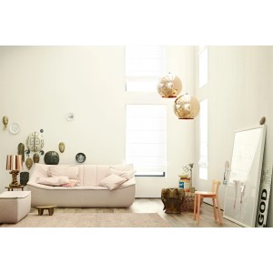 Wohnraum in Wool gestrichen: Matte, helle Wandfarbe von Schöner Wohnen Trendfarbe.
