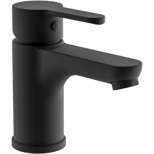 Schwarze, matte Schütte Waschtischarmatur Denver für das Waschbecken.