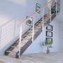 Treppe Kos 16 Stufen Buche Natur 87 cm Design-Geländer Anthrazit FSC®_9