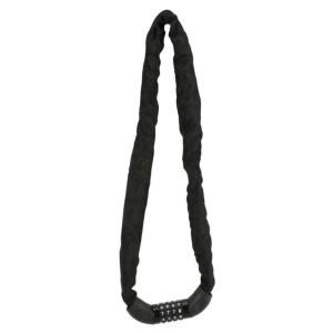 Schwarzes Fischer Kettenschloss mit Zahlen, 90 cm, für Fahrräder.