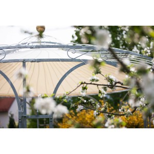Eleo Sonnensegel Florenz, Ø 370 cm, Ecru für Pavillon. Sonnenschutz und stilvolles Zubehör.