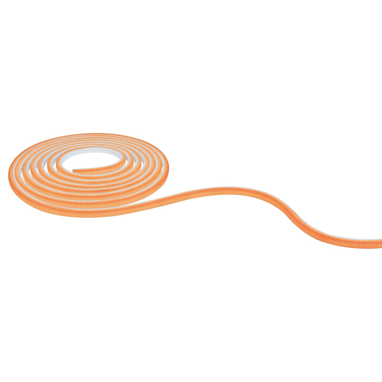 Aufgerollter Paulmann MaxLED Flow RGB LED-Streifen (5 m) mit Fernbedienung.