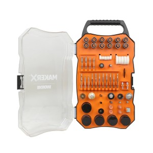 Worx MakerX Zubehör-Set WA7208 mit 201 Teilen im Koffer, passend für Akku-Multifunktionstool WX739.9.