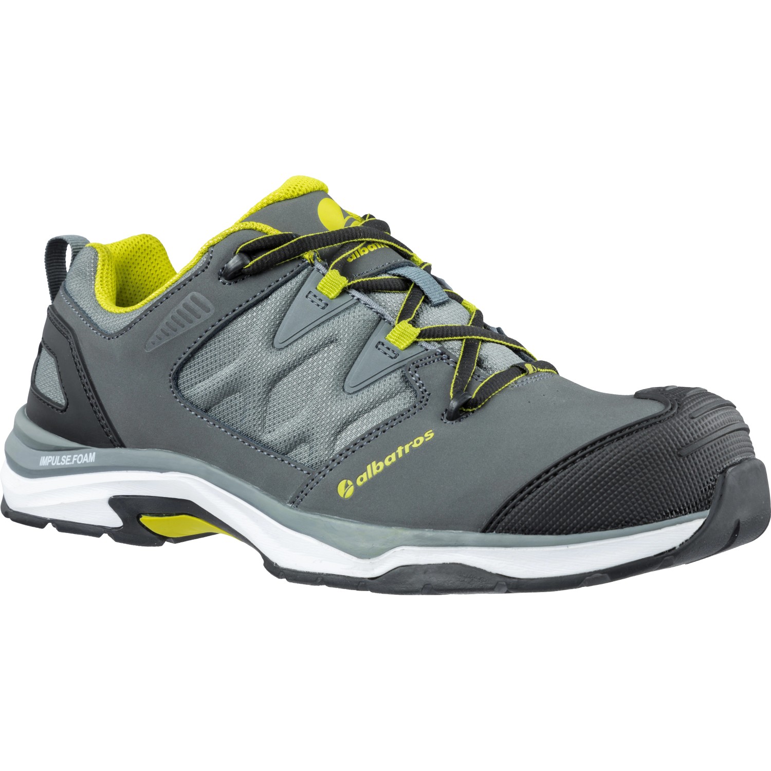 Grauer Albatros Sicherheitshalbschuh Ultratrail Low S3, Größe 39. Arbeitsschuh mit Zehenschutz und rutschfester Sohle.