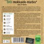 Sperli BIO Hokkaido Solor, F1 Saatgut: Verpackung mit Infos zu Anbau und Ernte des Gemüsesamens.