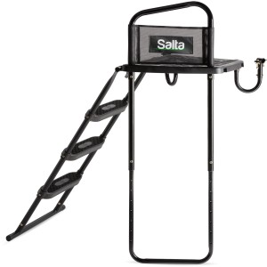 Salta Plattform für Trampoline (95-105 cm), schwarz, mit Stufen für sicheren Aufstieg.