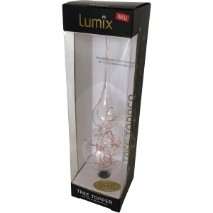 Lumix Christbaumspitze Tree Topper Klar warmweiße LED innen