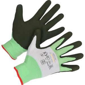 LUX Arbeitshandschuhe Eco Gr. 10, Polyester mit Gripp-Beschichtung für Montagearbeiten.