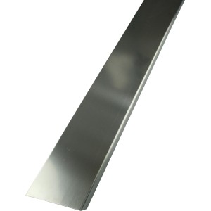 Abschlussprofil V2A gebürstet 1,25 m für 8 cm Glassteine