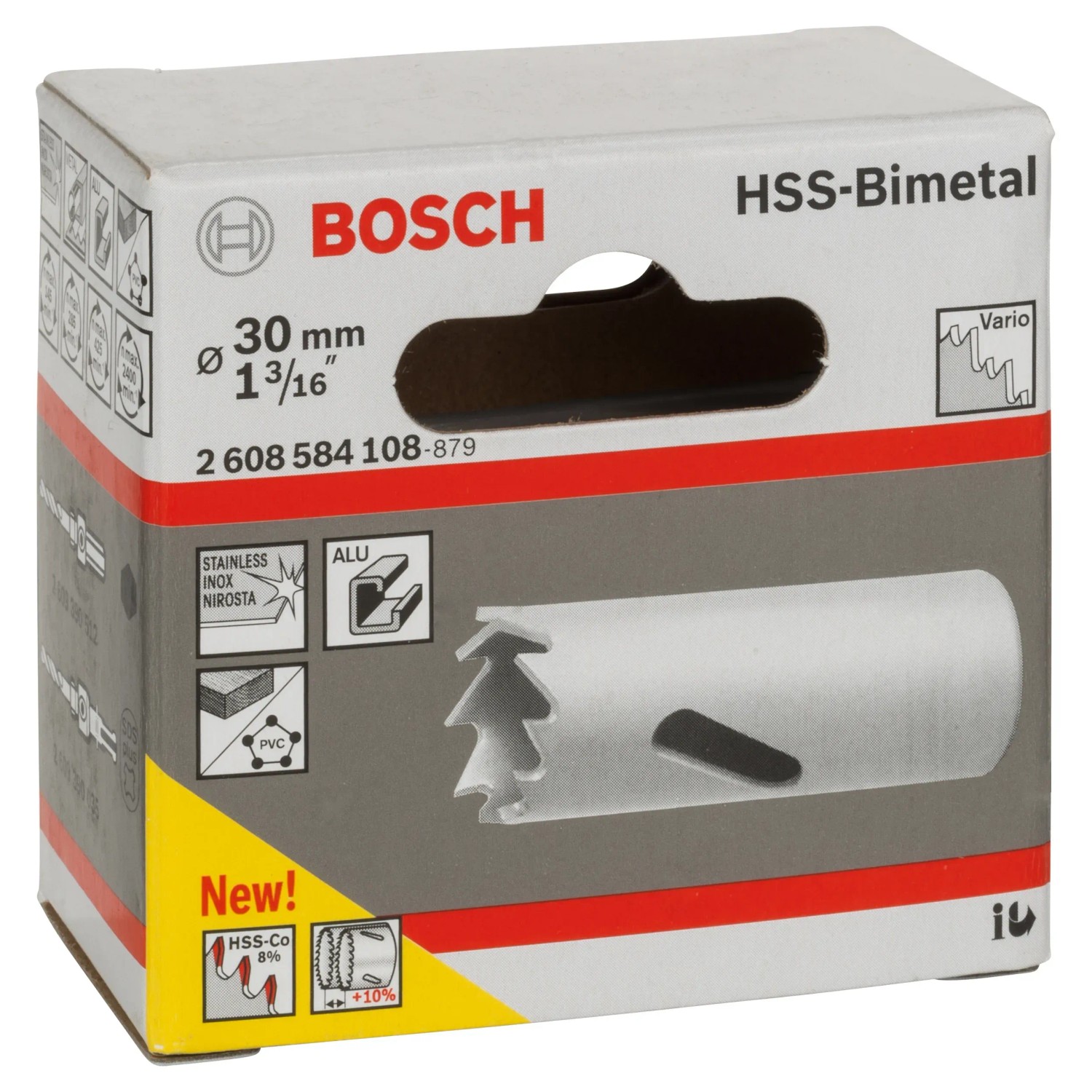 Bosch HSS-Bimetall Lochsäge 30mm im Karton, geeignet für Holz, Metall und Kunststoff.