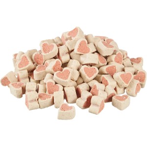 Primox Trainingssnack mit Lachs & Reis, herzförmige Hunde-Natursnacks für das Training.