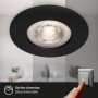 Dimmbarer Brilo LED-Einbaustrahler Kulana, 4er-Set, schwarz matt, mit Licht im Raum.