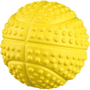 Gelber Jollypaw Sportball aus Naturgummi, ø 5,5 cm, für Hunde.