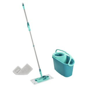 Leifheit Clean-Set Twist M Ergo MicroDuo und Superduster M Türkis 5-teilig