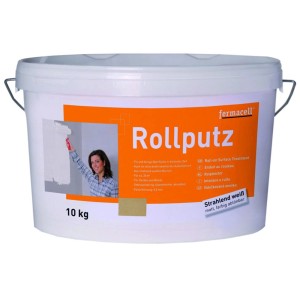 Eimer Fermacell Rollputz, weiß, 10 kg, Körnung 0,5 mm. Geeignet für Gipsfaser, Putz und ähnliche Untergründe.