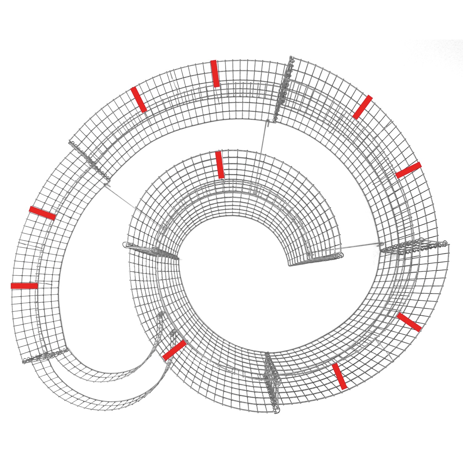 Bellissa Gabionen-Kräuterspirale Grünkraut, 80x140x110cm, Drahtgitterstruktur für Hochbeet im Garten.
