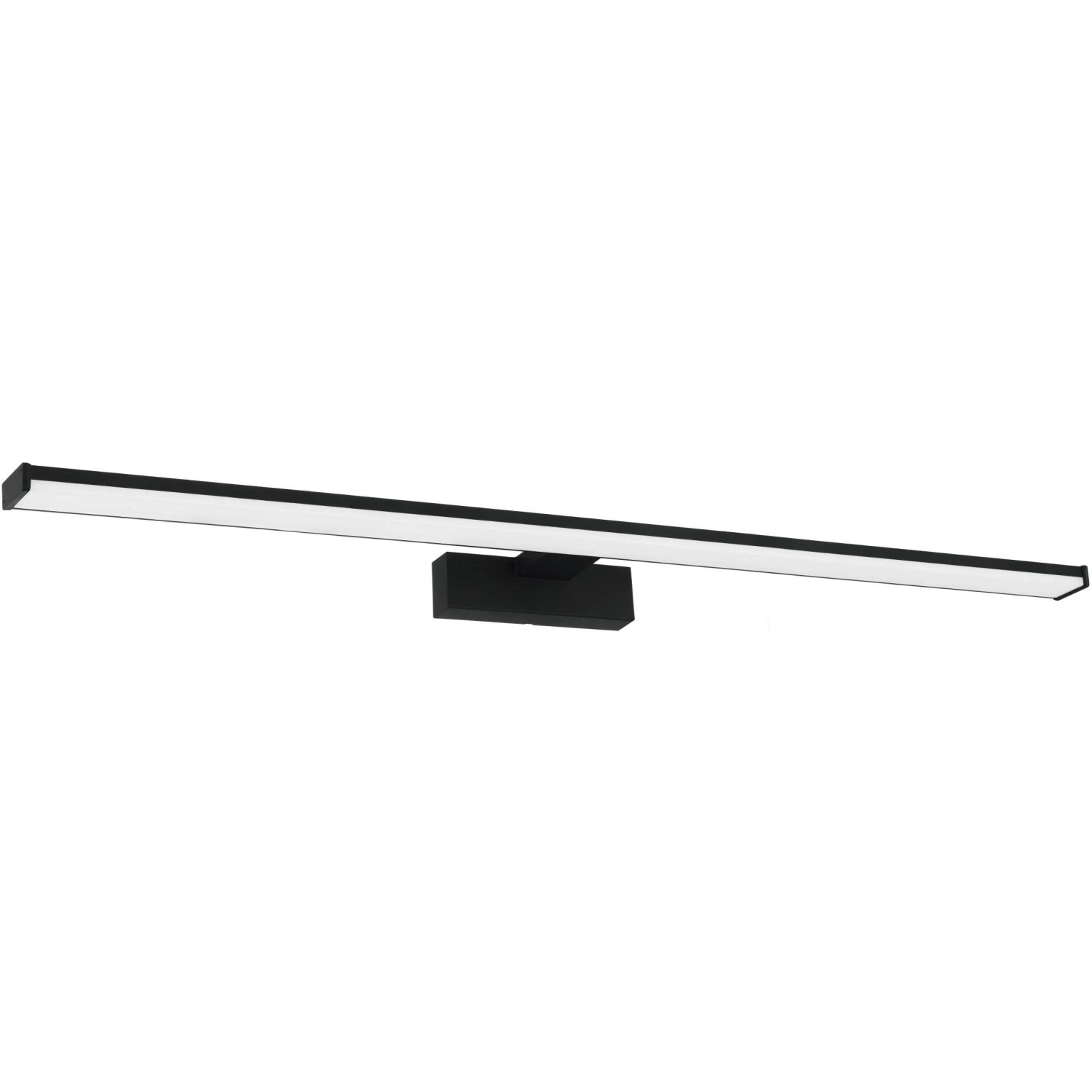 Moderne LED Spiegelleuchte Pandella 1, weiß-schwarz, 78 cm breit, 14W, für Badezimmer.