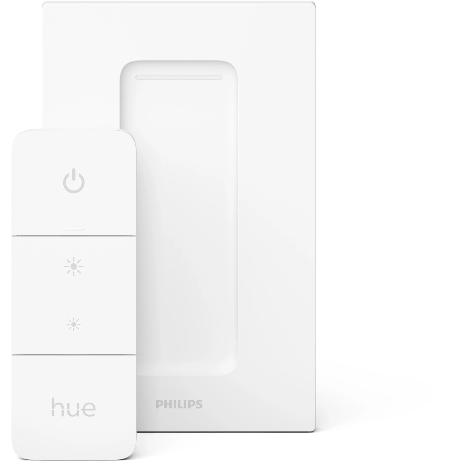 Philips Hue Dimmschalter mit Halterung für Hue Leuchten. Einfache Steuerung der Lichtstimmung.