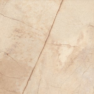 Terrassenplatte Feinsteinzeug Serrenti Beige, 60x60 cm, mit Marmor-Optik für den Außenbereich.