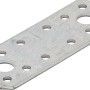 Flachverbinder, verzinkt, 100x35mm, mit Löchern, für Holzverbindungen und Möbelbefestigung, 10er-Set.