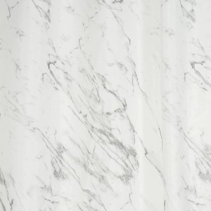 MSV Duschvorhang Toskana, weiß-grau mit Marmor-Optik, 180x200 cm, Polyester.