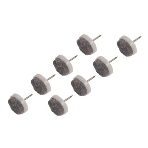 8 Filzgleiter mit Stift, Ø 20 mm, für Möbel und Oberflächenschutz.