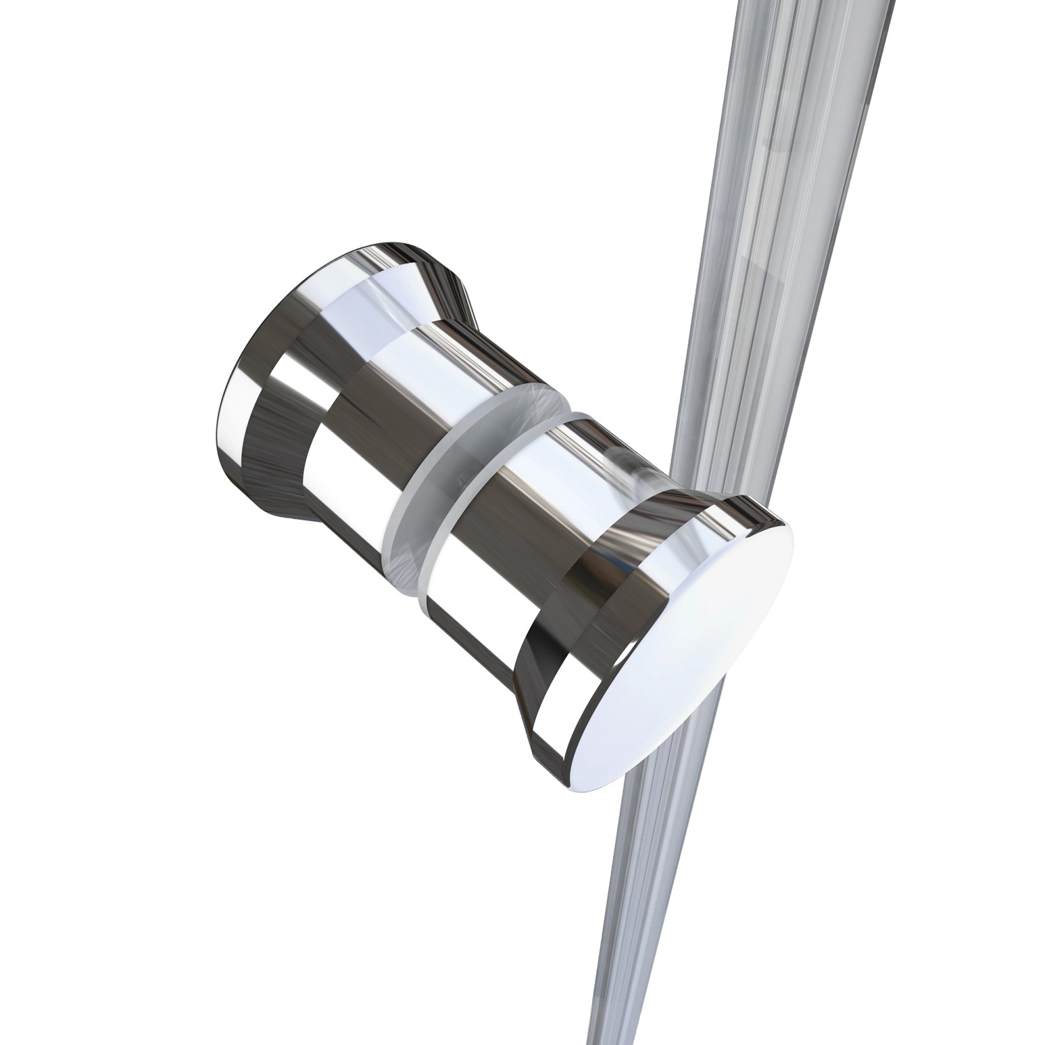 Detailaufnahme: Griff und Rahmen der Aurlane Komplettdusche White Ocean.