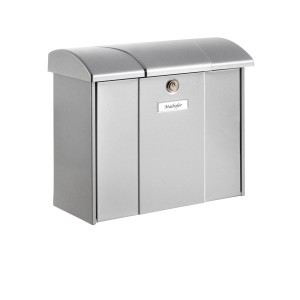 Burg Wächter Briefkasten Olymp 916 Silber, wetterfest verzinkt und beschichtet.