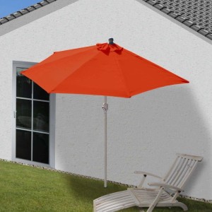 Halbrund Sonnenschirm Lorca, 270 cm, Terracotta, mit Kurbel und UV-Schutz, ohne Ständer.