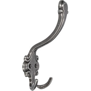 Antiker Siro Huthaken 430 aus Metall in Eisenoptik, ideal für Garderobe und Landhausstil.