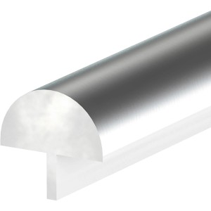 Bodenlaufschiene 20 mm zum Einfräsen für Poolabdeckung, Detailansicht.