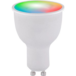 Just Light LED-Lampe Lolasmart-Bulb GU10, App-steuerbar mit Fernbedienung, RGB-Farben.