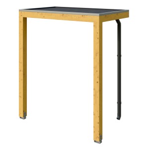 Skan Holz Vordach Fehmarn 200 cm x 125 cm Eiche Hell