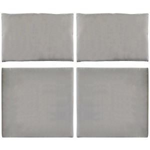4-teiliges Kissenhüllen-Set in Natur für Bistro Balkonmöbel: Ersatzbezüge für Sitz- und Rückenkissen.