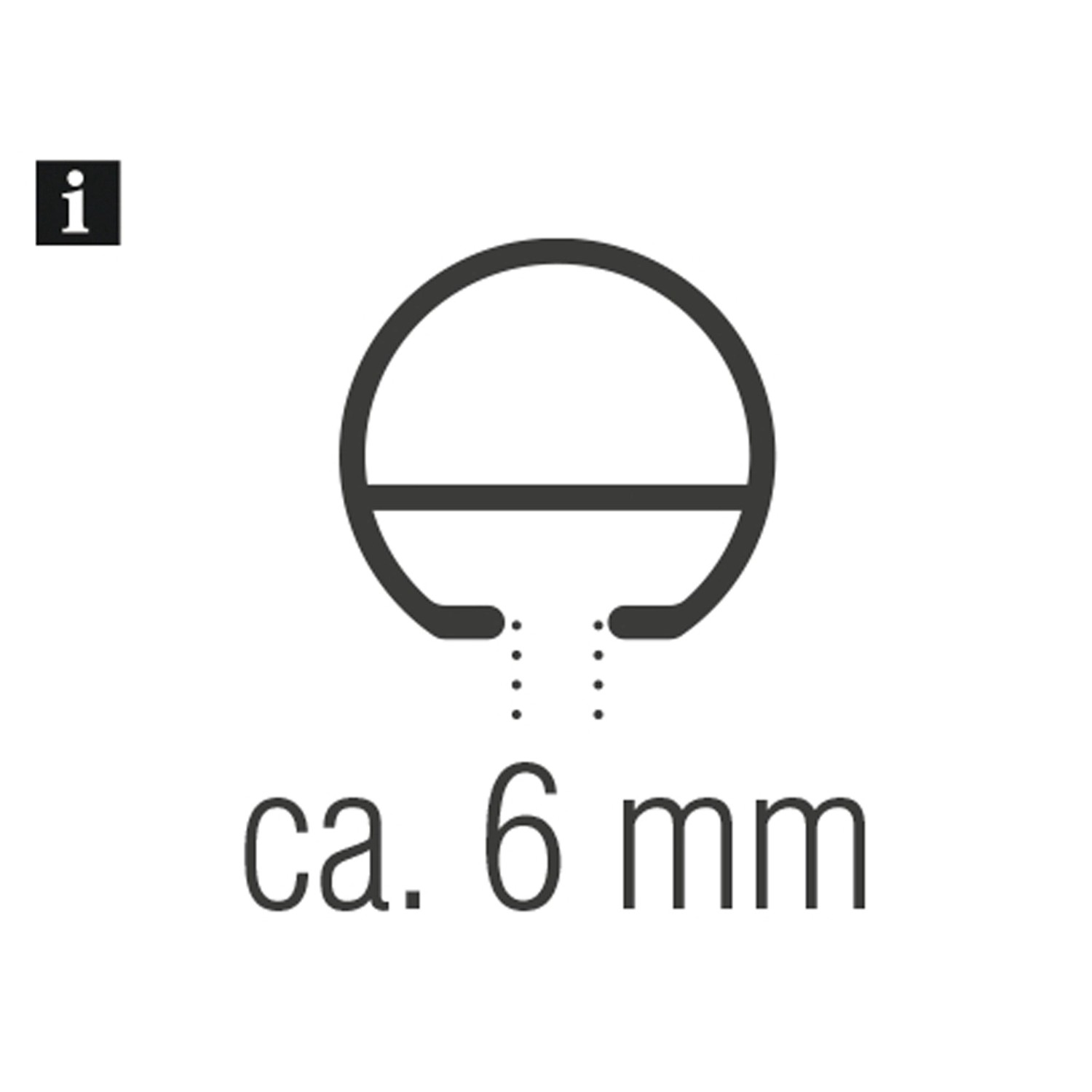 Detailaufnahme Gardinenstange Windsor Innenlauf: Laufkanal ca. 6 mm.