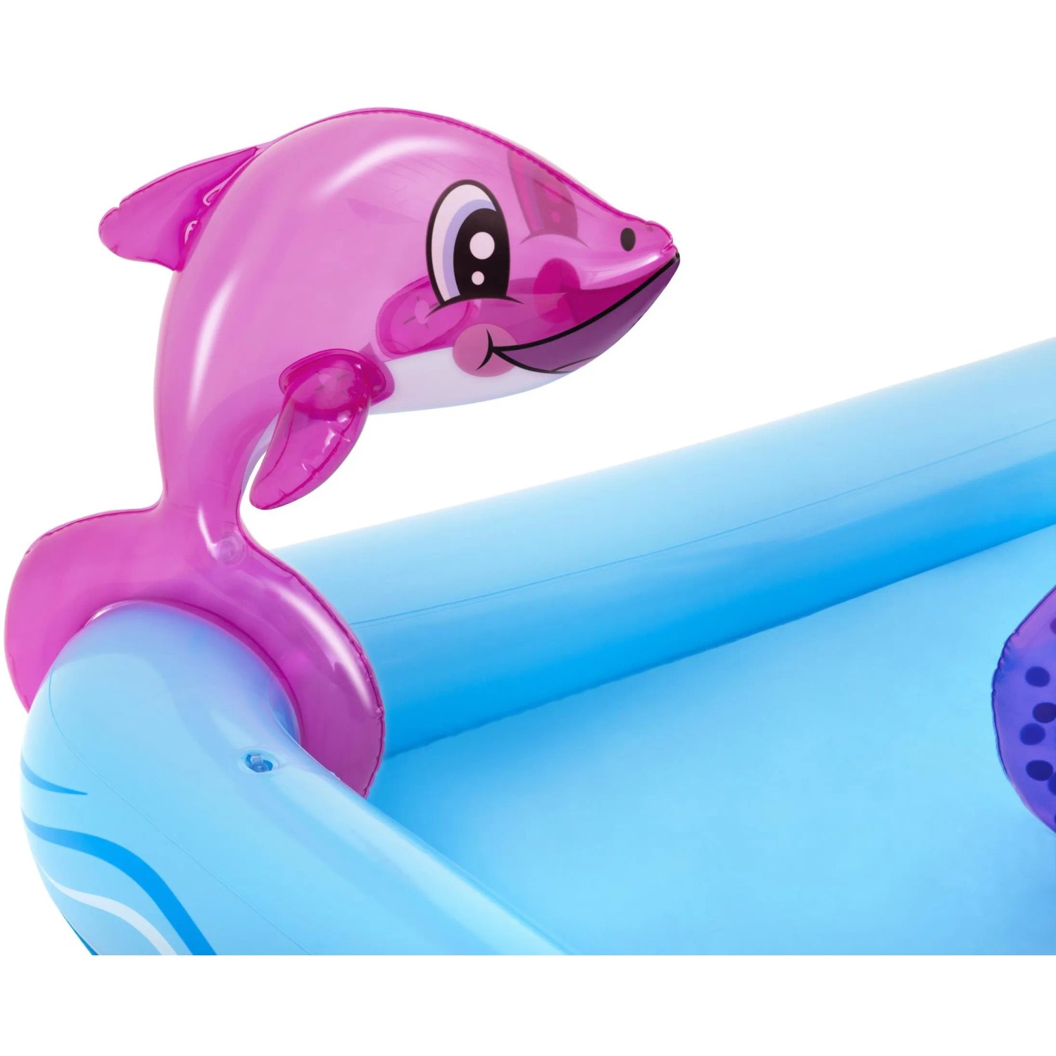 Detailansicht: Bestway Wasserspielcenter Aquarium mit aufblasbarem Delfin.