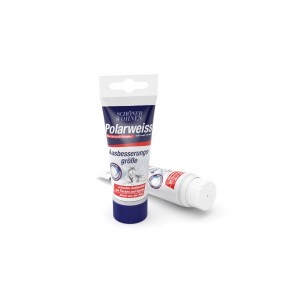 Tube Schöner Wohnen Polarweiss Ausbesserungsgröße 50ml für weiße Wandfarbe.
