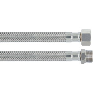 Flexibler Verbindungsschlauch aus Edelstahl, 500 mm lang, für Trinkwasserinstallation.