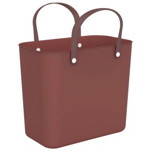 Rotho Multibag Albula Style 25 l Iron: Aufbewahrungsbox in Braun mit Tragegriffen.
