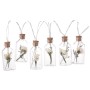 LED Lichterkette mit 6 Glasflaschen und Trockenblumen, 100cm, 2-fach sortiert.