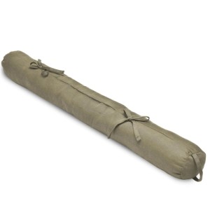 Beautissu Viento Zugluftstopper, 120cm, Taupe, mit Befestigungsbändern für Türdichtungen.